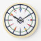 Nautical Pennant Flag Numeral Wall Clock