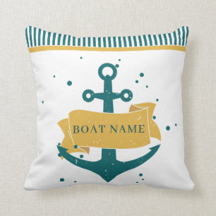 Nautical Personalised Boat Name Cushion