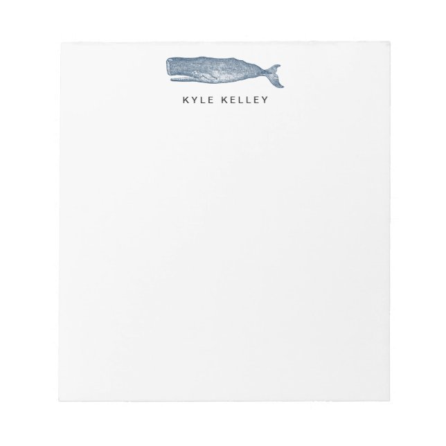 Nautical Personalised Notepad, Navy Blue Notepad (Front)