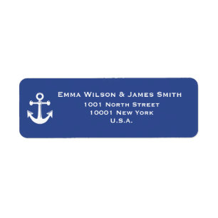 Nautical Personalised Return Address Labels