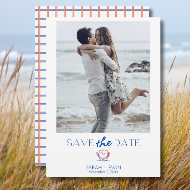Nautical Photo Lobster Save the Date Invitation (Creator Uploaded)