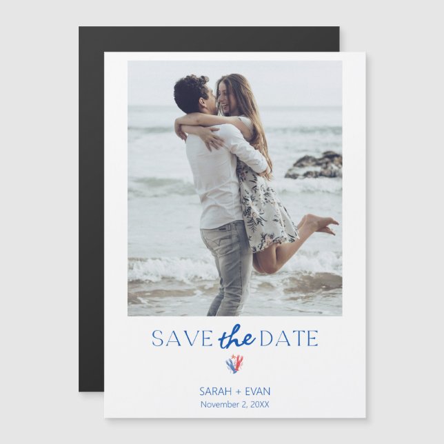 Nautical Photo Lobster Save the Date Magnet (Front/Back)