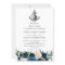 Nautical Pink Blush Blue Floral Anchor Wedding