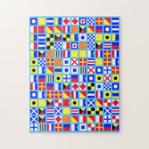 Nautical Pirate Flag Double Puzzle