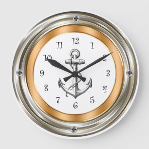 Nautical Porthole Design Wall Clocks