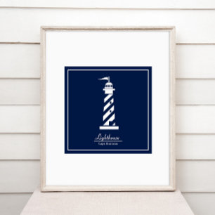 Nautical Poster with Lighthouse - Customise Text