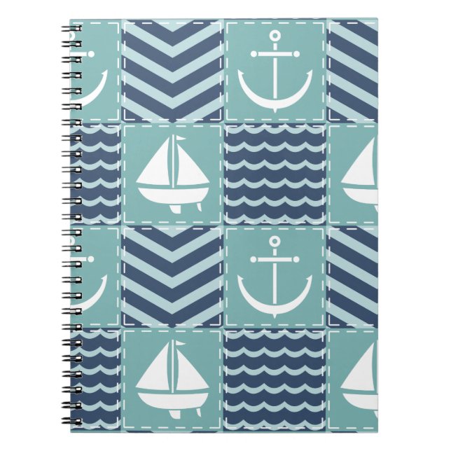 Nautical Quilt Notebook (Front)
