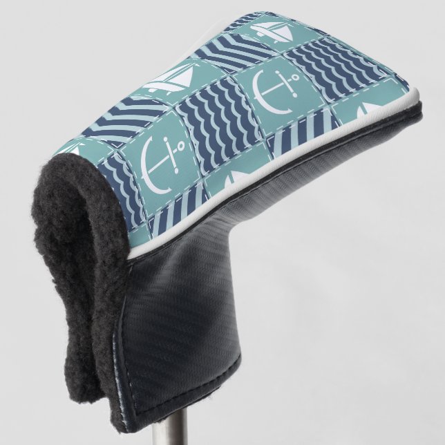 Nautical Quilt Putter Cover (3/4 Front)