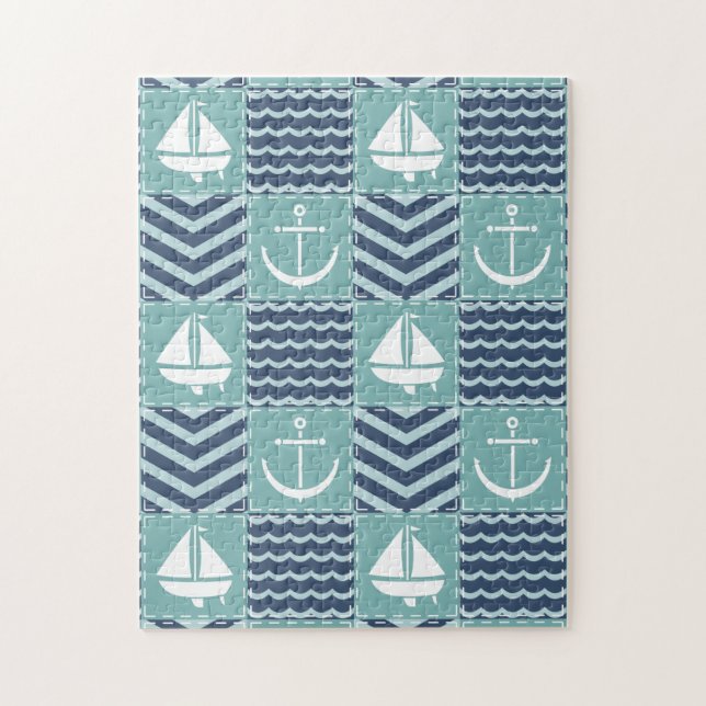 Nautical Quilt Puzzle (Vertical)