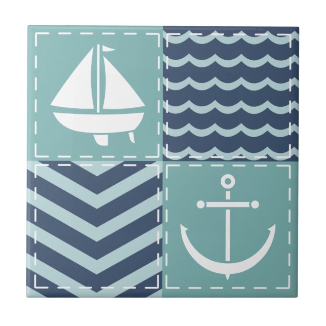 Nautical Quilt Tile (Front)