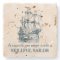 Nautical quote A smooth sea never made coaster