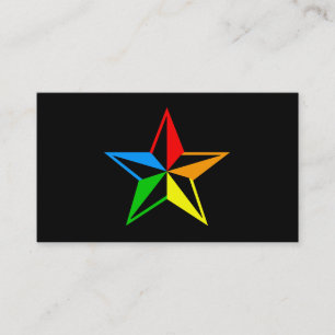 nautical rainbow star business card
