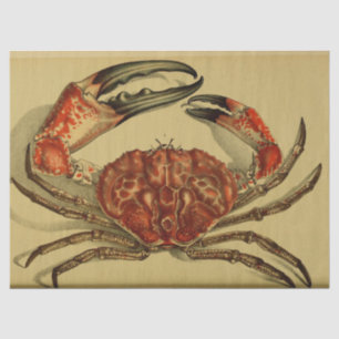 Nautical Red Crab Ephemera Decoupage Tissue Paper