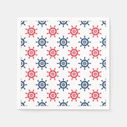 Nautical Red White Blue Fun Patriotic Celebration Napkin
