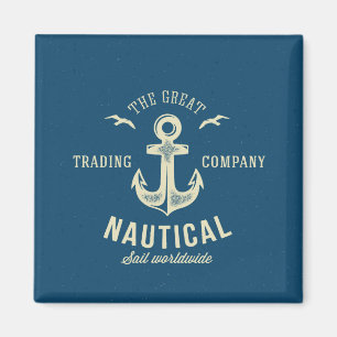 Nautical Retro Logo Magnet