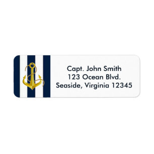 NAUTICAL RETURN ADDRESS LABELS (CUSTOMIZABLE)