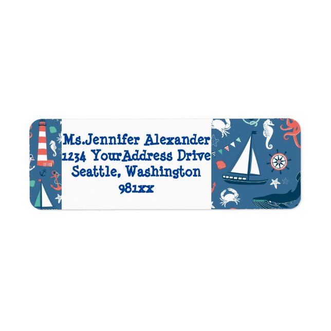  Nautical return address Return Address Label (Front)