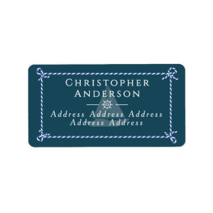 Nautical Rope Formal Teal Label