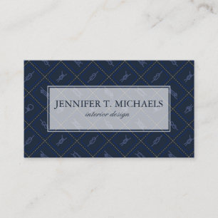Nautical Rope Knot Pattern Business Card