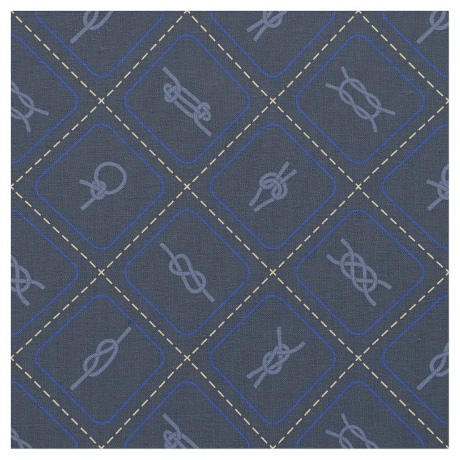 Nautical Rope Knot Pattern Fabric (Close Up)