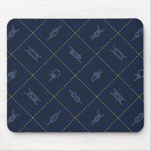 Nautical Rope Knot Pattern Mouse Pad