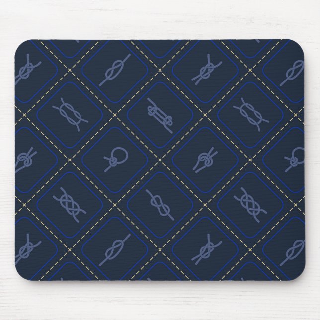Nautical Rope Knot Pattern Mouse Pad (Front)