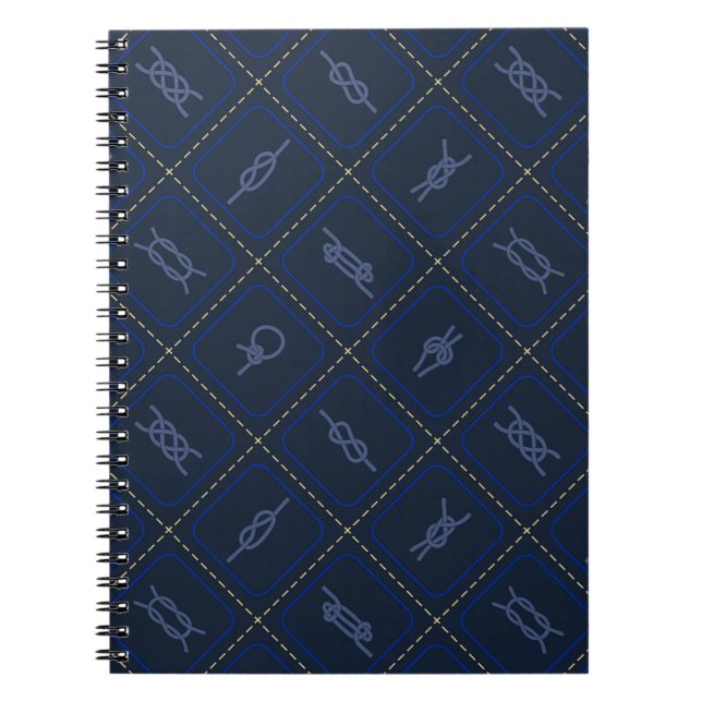 Nautical Rope Knot Pattern Notebook (Front)