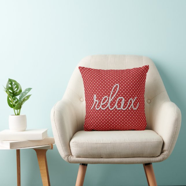 Nautical Rope Relax Text on Dots Cushion (Chair)