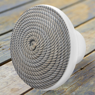 Nautical Rope Spiral Ceramic Knob