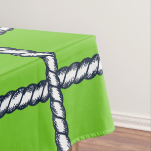 Nautical Rope Weave – Lime Coastal Tablecloth