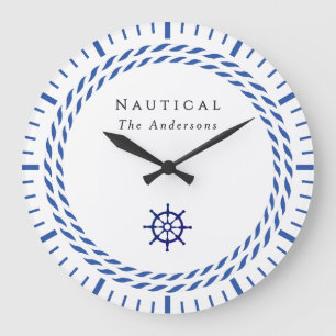 Nautical Rope White Wall Clock