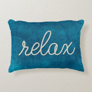 nautical rope word "relax" decorative cushion