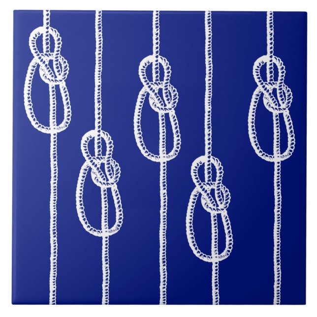Nautical Ropes Ceramic Tile (Front)