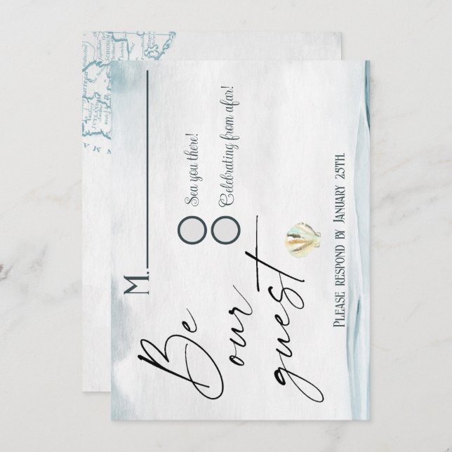 Nautical RSVP  Invitation (Front/Back)