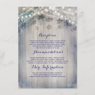 Nautical Rustic Wedding Information Guest Enclosure Card