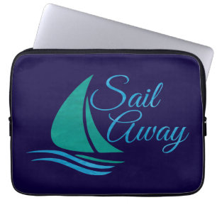 Nautical Sail Away Laptop Sleeve