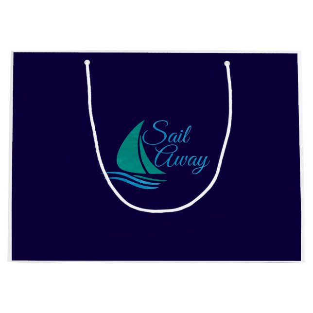 Nautical Sail Away Large Gift Bag (Front)