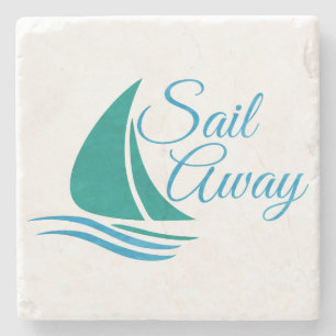 Nautical Sail Away Stone Coaster