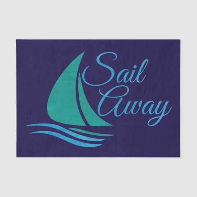 Nautical Sail Away Tissue Paper (Front)
