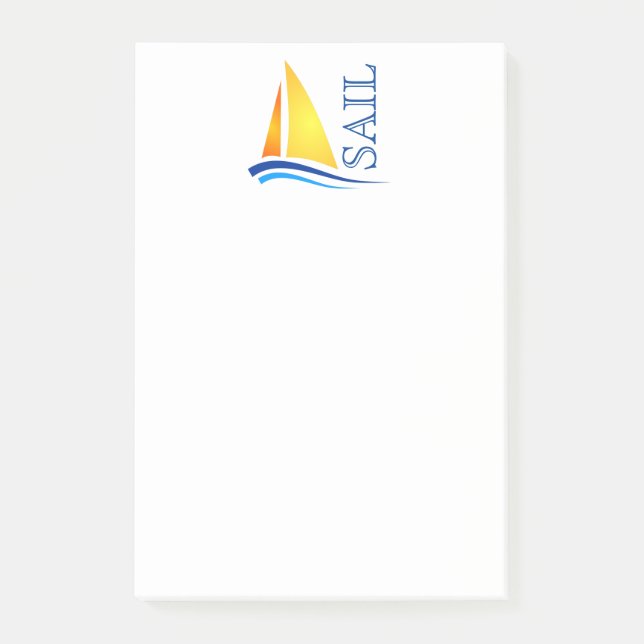 Nautical Sail Modern Post-it Notes (Front)