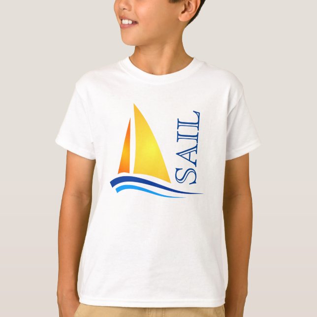 Nautical Sail Modern T-Shirt (Front)