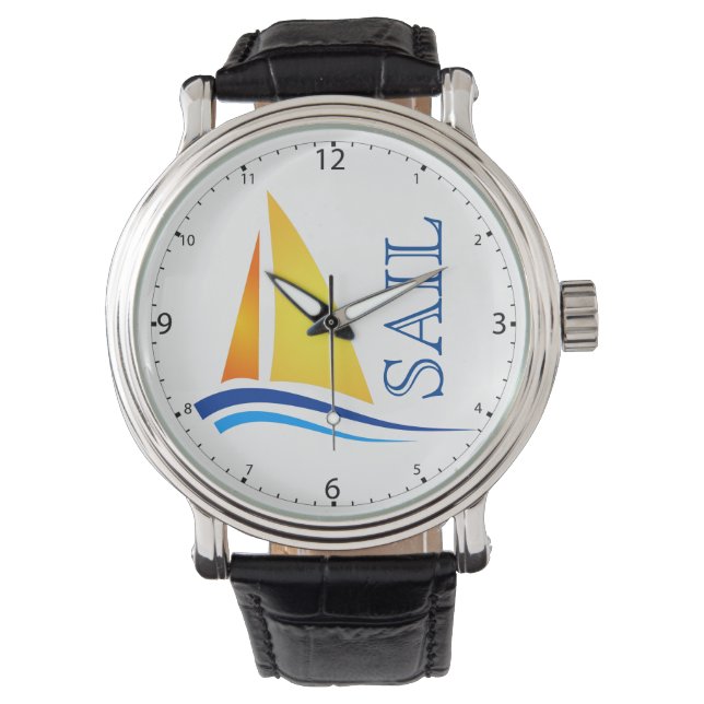 Nautical Sail Modern Watch (Front)