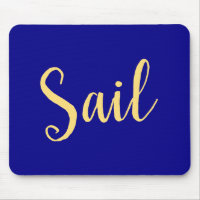 Nautical SAIL Text Royal Navy Blue Background