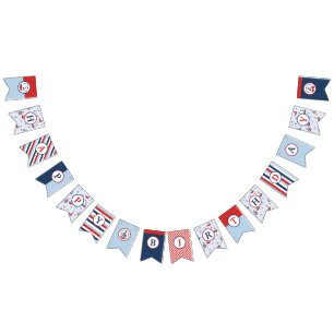 Nautical Sailboat Anchor Crab Birthday Bunting