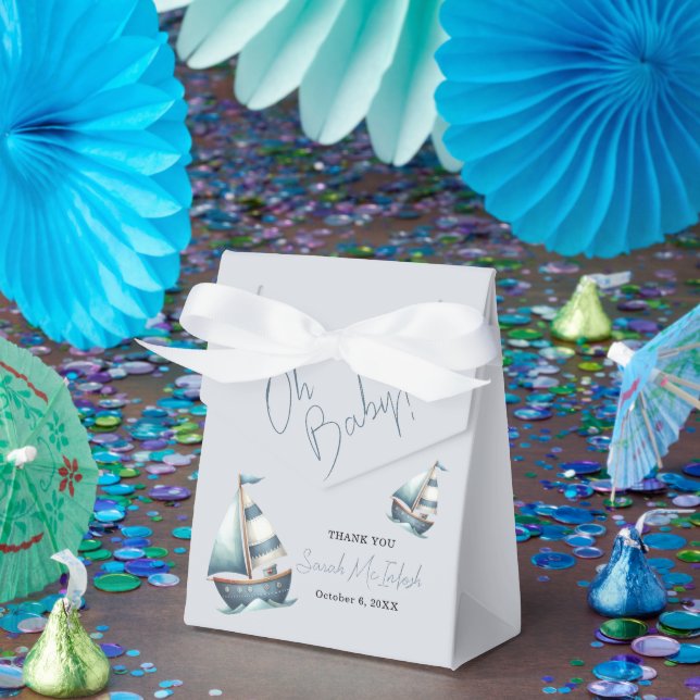 Nautical Sailboat Baby Shower  Favour Box (Party)