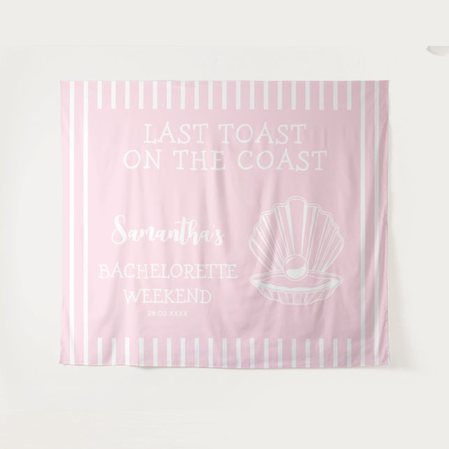 Nautical Sailboat Bachelorette Party Last Toast Tapestry (Front (Horizontal))