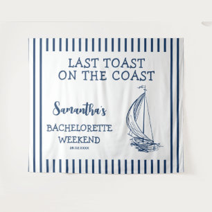 Nautical Sailboat Bachelorette Party Last Toast Tapestry