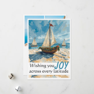 Nautical Sailboat Christmas Card