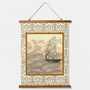 Nautical Sailboat Design Hanging Tapestry