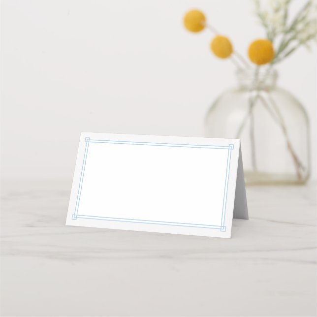 Nautical Sailboat Folded Place Cards (Front)